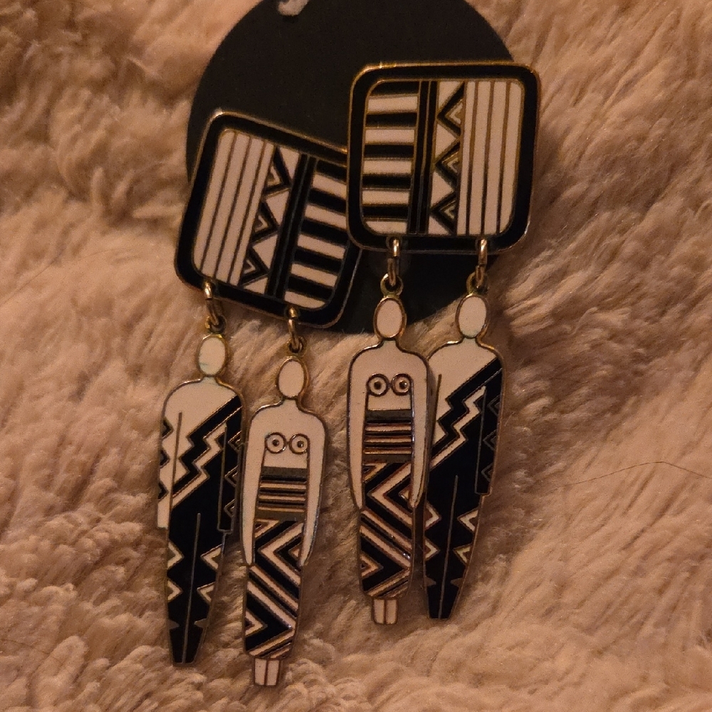 Traibal Spirit Earrings And Brooch Ansestor Collecton Laura Birch!!!!! - Picture 9 of 10
